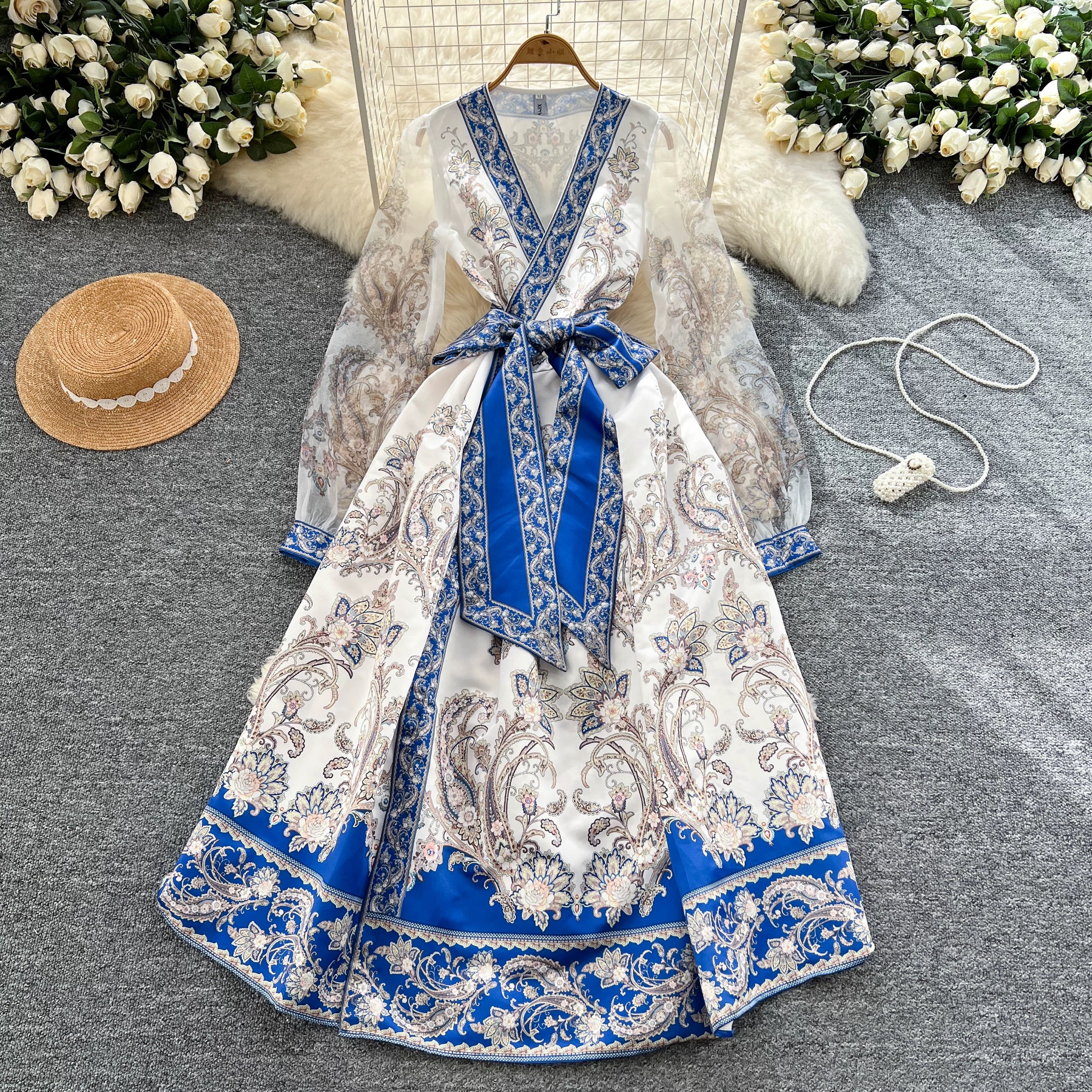 Try a different angle print dress ED192 images